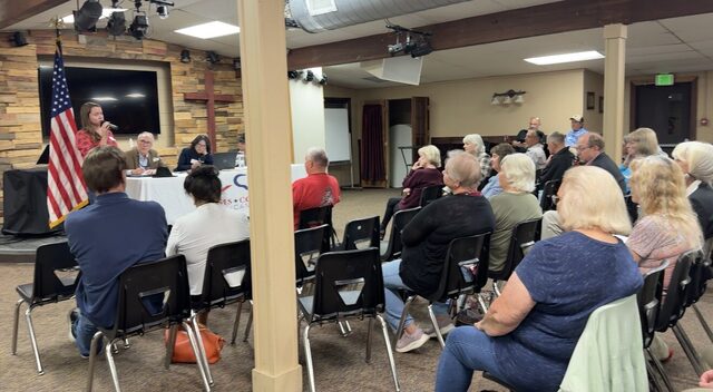 The room during the Adams County Republicans monthly meeting