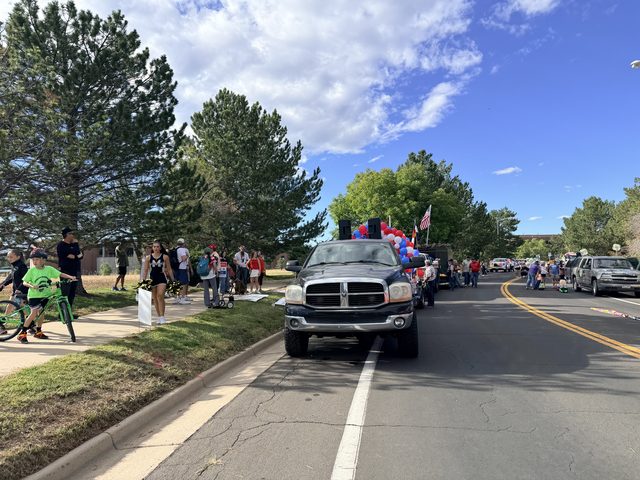 The truck pulling out onto the route