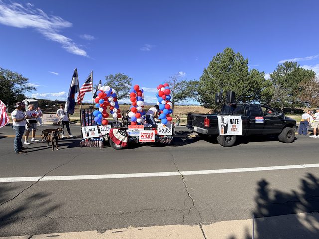 The float and the Nate for HD33 truck with the group alongside